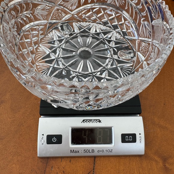 Vintage Imperlux Hand Cut 24% Lead Crystal Footed Bowl - West Germany - Picture 10 of 10